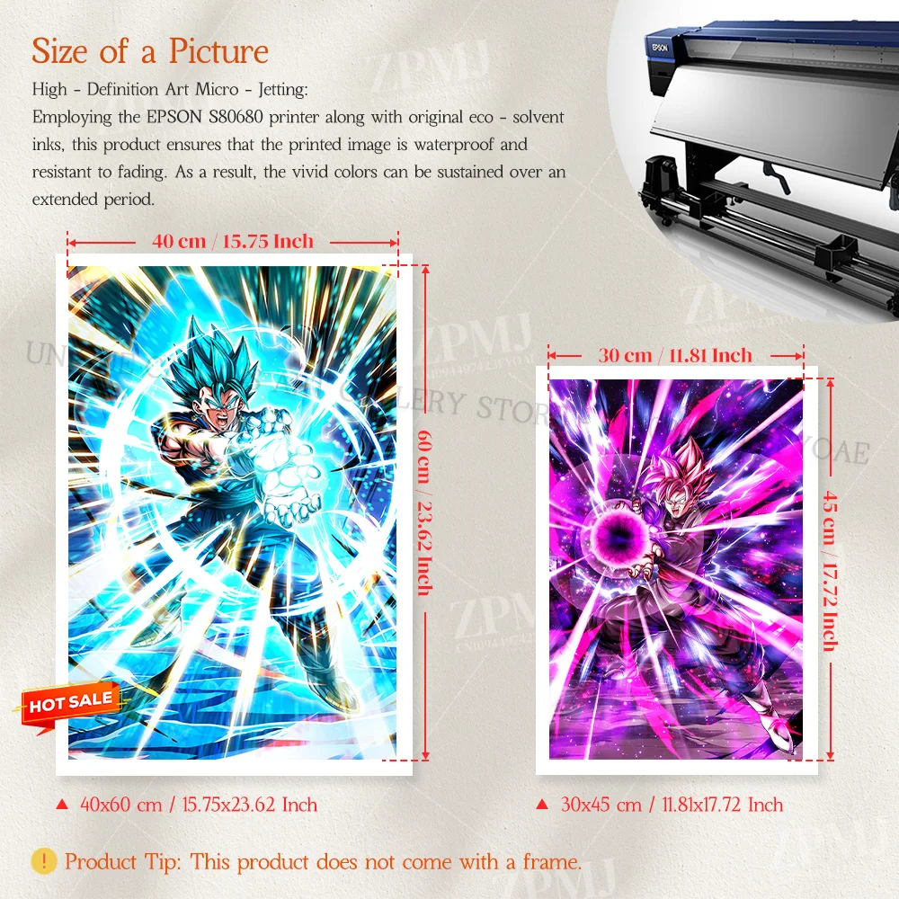 Dragon Ball Anime Figuren Vegeta Bilder Home Dekoration Drucke Wand Kunst Poster Malerei Auf Leinwand Wohnzimmer Kein Rahmen Wandbild – Detail 3