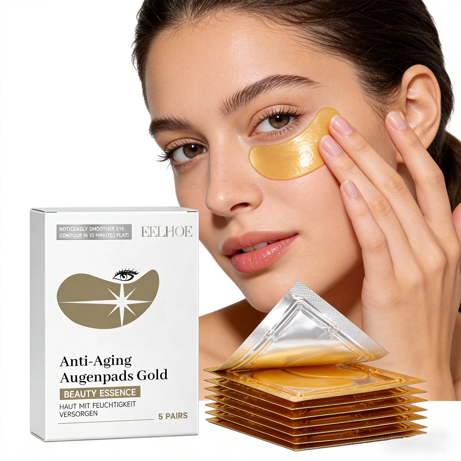 Золотая маска для глаз Нежное питательное средство для удаления