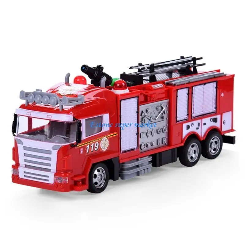 090B wóz strażacki samochody zabawkowe dzieci woda oświetlenie muzyczne zabawka śliczny pojazd strażak zdalnie sterowanym