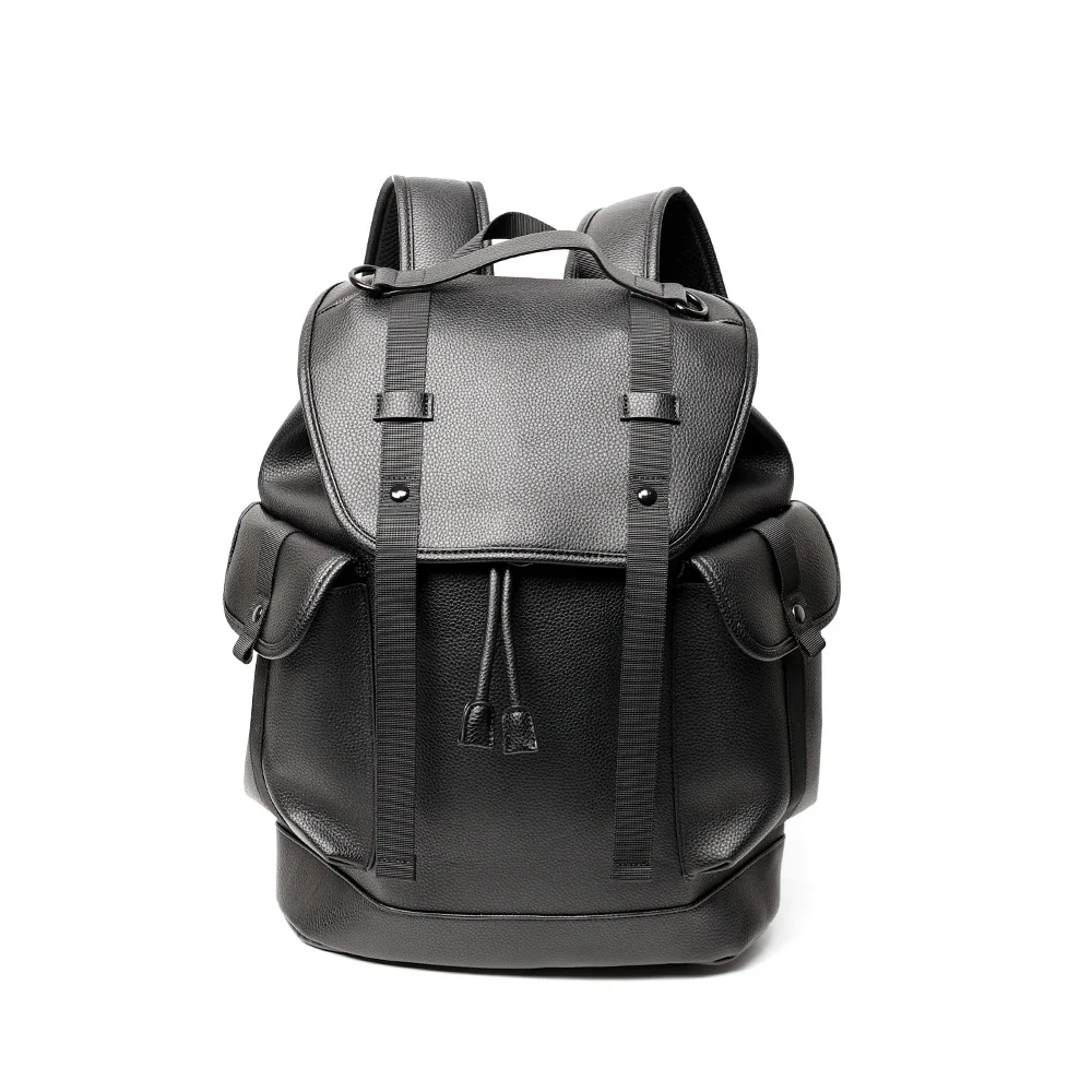 Modischer Herrenrucksack, Markendesign, Klappenrucksack für Männer, große Kapazität, Reisetasche, luxuriöser Leder-Laptop-Rucksack, Herrenhandtasche – Detail 4