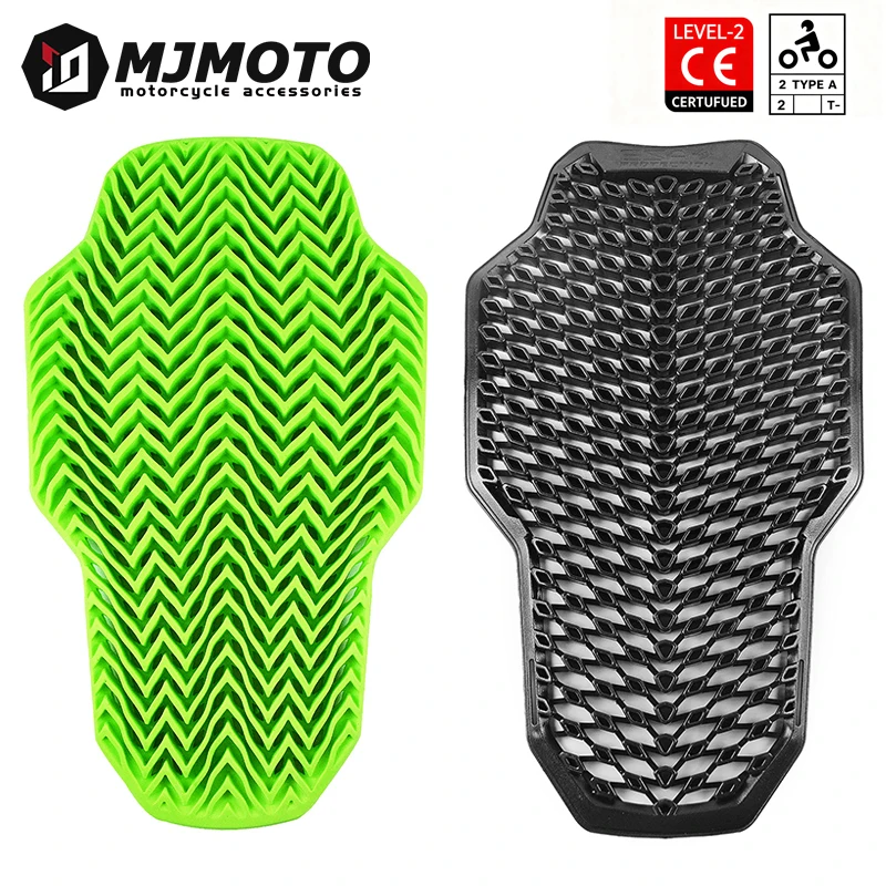 CE Level 2 Certified Motorcycle Jackets Insert Back Protection Anti-Shock Elasticity Back Pads Riding Spine Protective Equipment