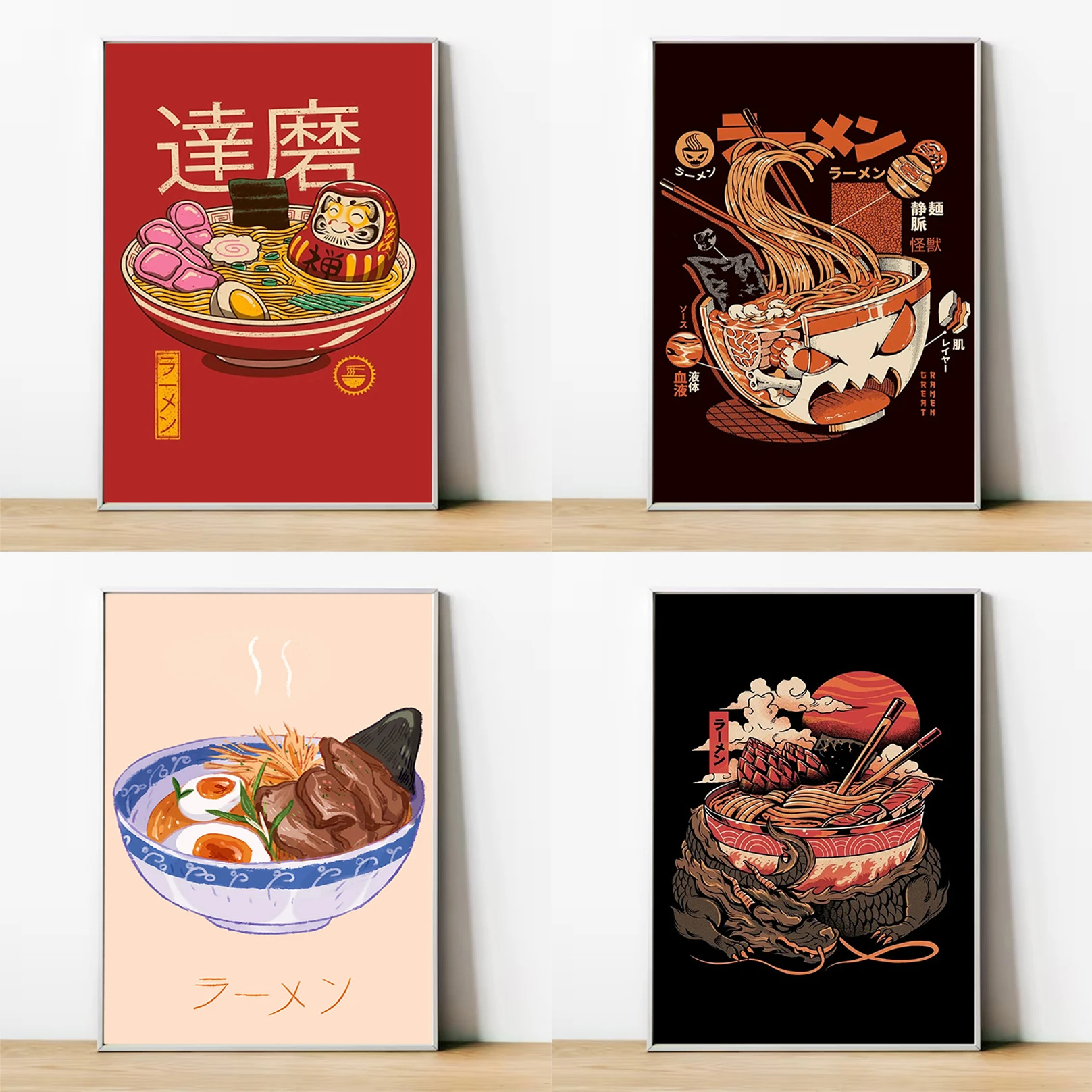

Japanese Ramen Sushi Poster Bedroom Decoration Home Decor Decorative Paintings Painting on Canvas Posters for Wall Decororation