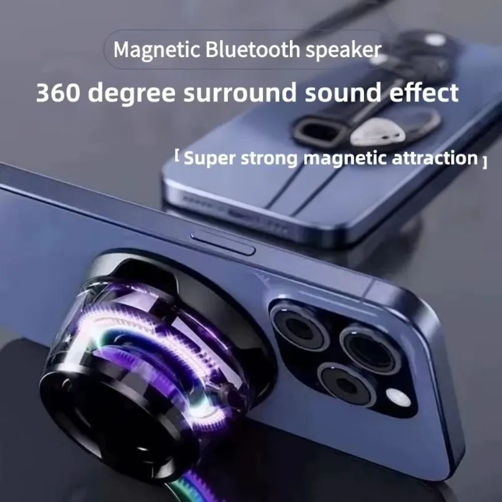 

Portable ABS Bluetooth Speaker Magnetic RGB Lighting Mini Sound Box G200 7 Hours Playback Phone Holder For Home Ktv Machine