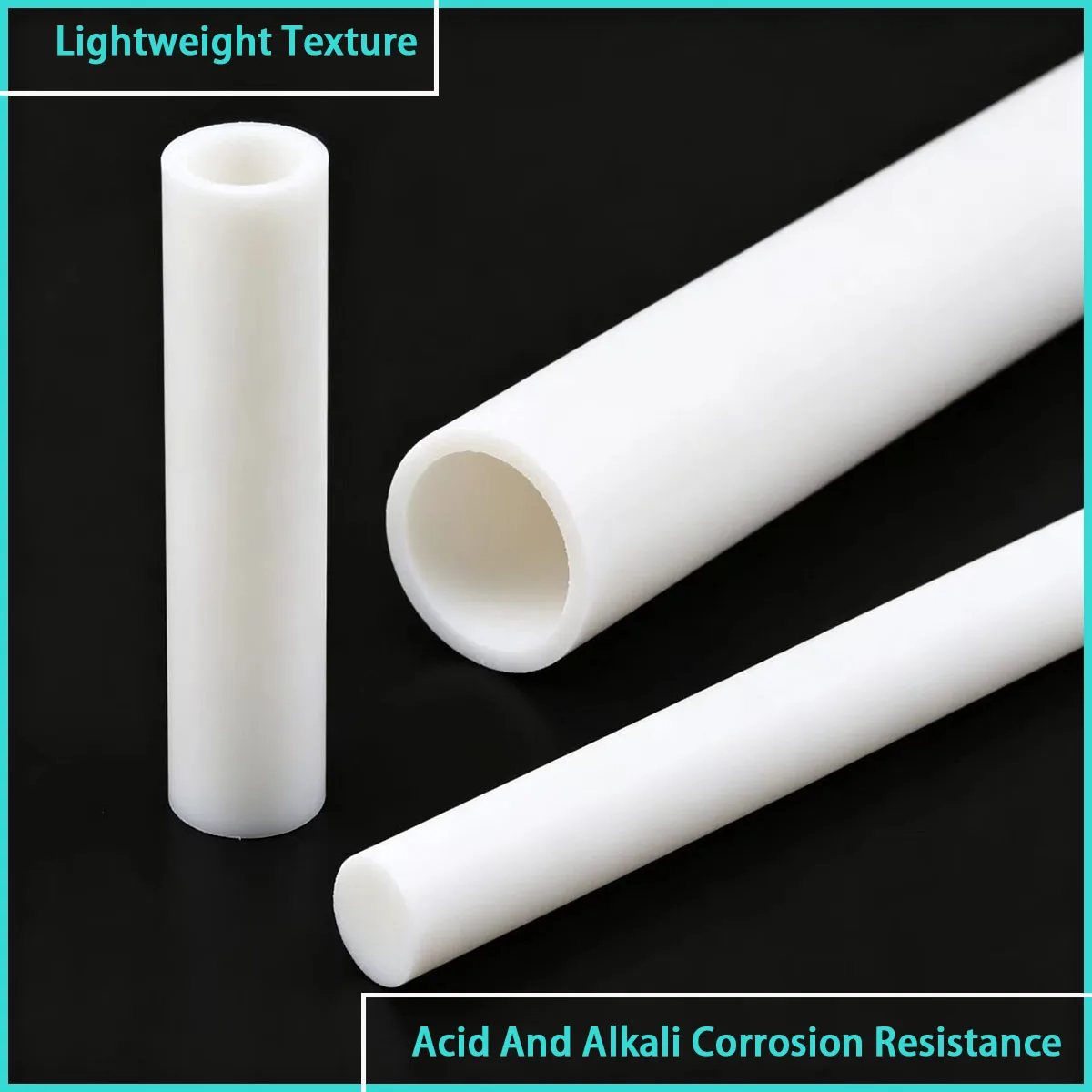 250mm long white ABS hollow round tube/solid round rod suitable for mechanical accessories, decorative pipes, etc
