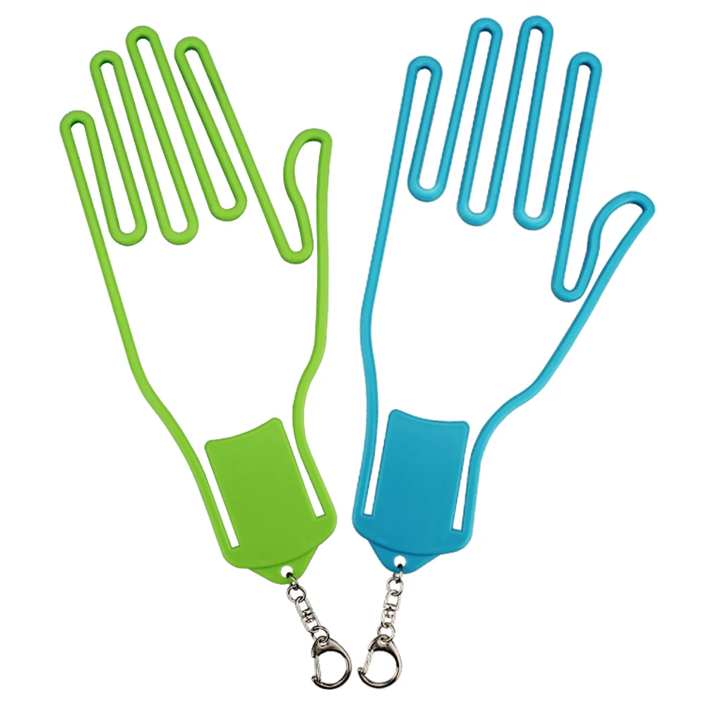 حامل قفازات الجولف، حامل نقالة، مجفف بلاستيكي مع سلسلة مفاتيح، 4 ألوان، أداة رياضية خارجية ملونة، شماعة قفازات الجولف