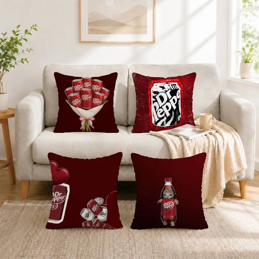 

D-Dr Drink P-PepperS Square Double-Sided printed Pillow Case Bedroom Bedside Pillow Sofa Cushion Cover Gift