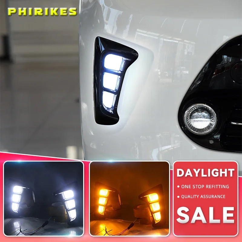 

2PCS For KIA PEGAS 2018 2019 LED DRL Daytime Running Lights Daylight Fog Lamp Decoration Signal Lamp