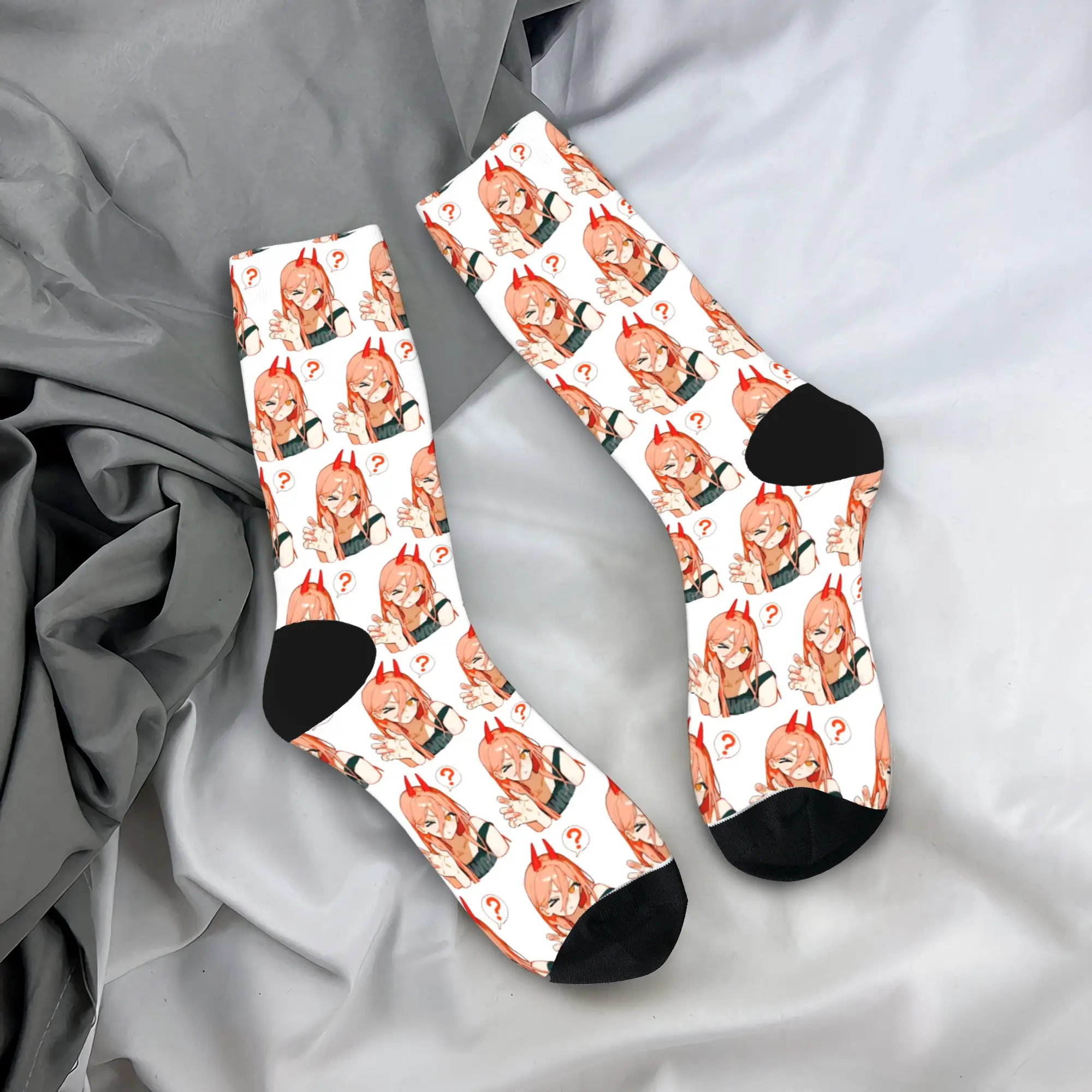 Chainsaws Man Stockings Mark power  Pattern Casual Socks Winter Anti Skid Socks Men Outdoor Sports Comfortable Socks