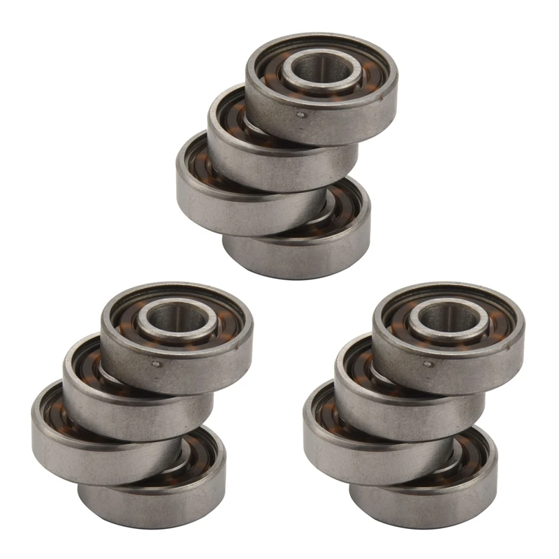 

12Pcs 608 Ceramic Ball Bearing Scooter Bearings High Precision Rating Long Lasting