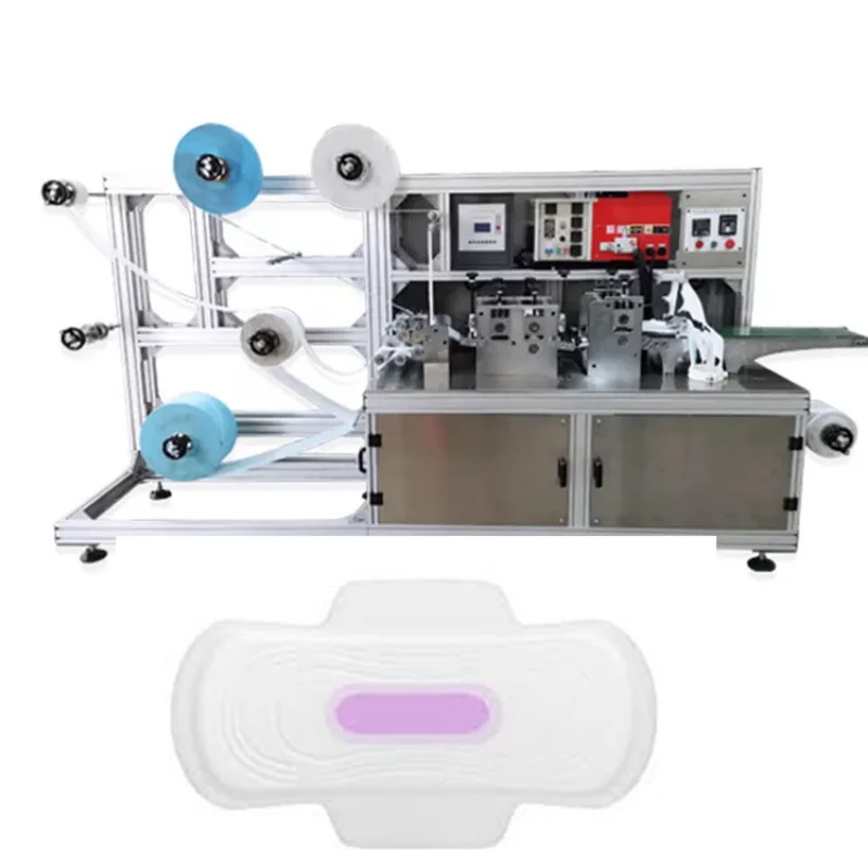 Low Price Feminine Sanitary Napkin Diaper Making Machine Women Ladies Automated Hygiene Napkin Pad Maker Equipment Line Exporter