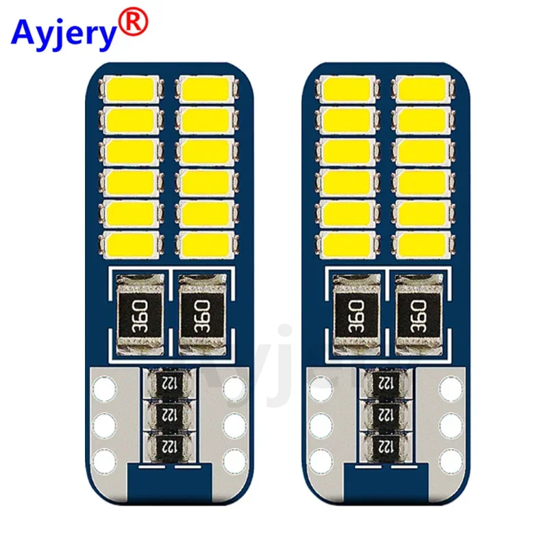 

AYJERY 100 шт. 12 В T10 W5W Canbus светодиодный Lights 194 168 24 SMD габаритная лампа, белый автомобильный внутренний боковой маркер, лампа для чтения