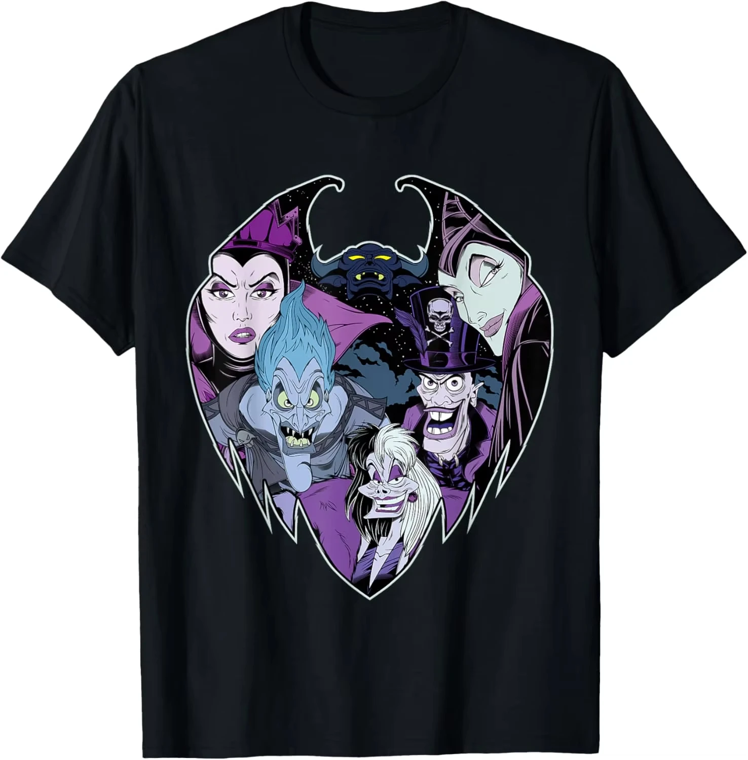 

Новинка 2026 года, модная футболка Hot Fashion Disney Villains Evil Crew, размеры S-6XL, подарок на четыре сезона