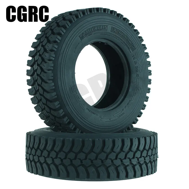 2PCS High Quality Rubber Gravel AT Tire for 1/14 Tamiya RC Truck Man Tgx Scania 770s Benz Actros Arocs Lesu Volvo Fh16