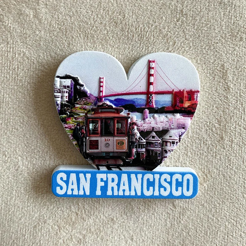 

San Francisco Refrigerator Magnet American City Landmark Attractions Tourist Souvenirs Souvenirs Gifts