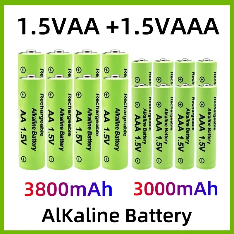 1.5V AA + AAA NI MH Non Rechargeable AA Battery AAA Alkaline lpega3800-3000mah For Torch Toys Clock MP3  Replace Ni-Mh Battery