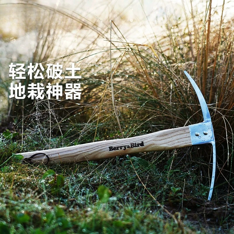 Horticulture Forest Pickaxe Cross Pickaxe Ocean Excavation Loosening Small Hoe Stainless Steel Flower Planting Tool