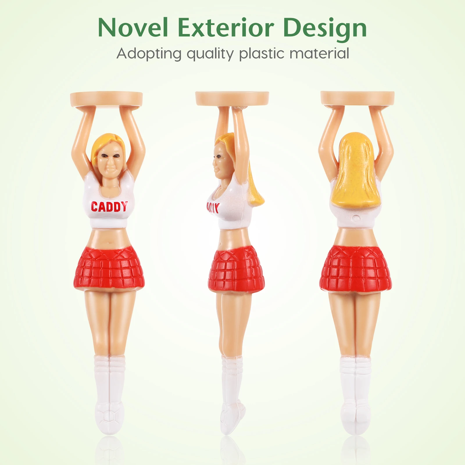 

6PCS Golf Tees Plastic Environmental Protection Durable Protect Rod Reduce Friction Lightweight Practical Golfing Accessories