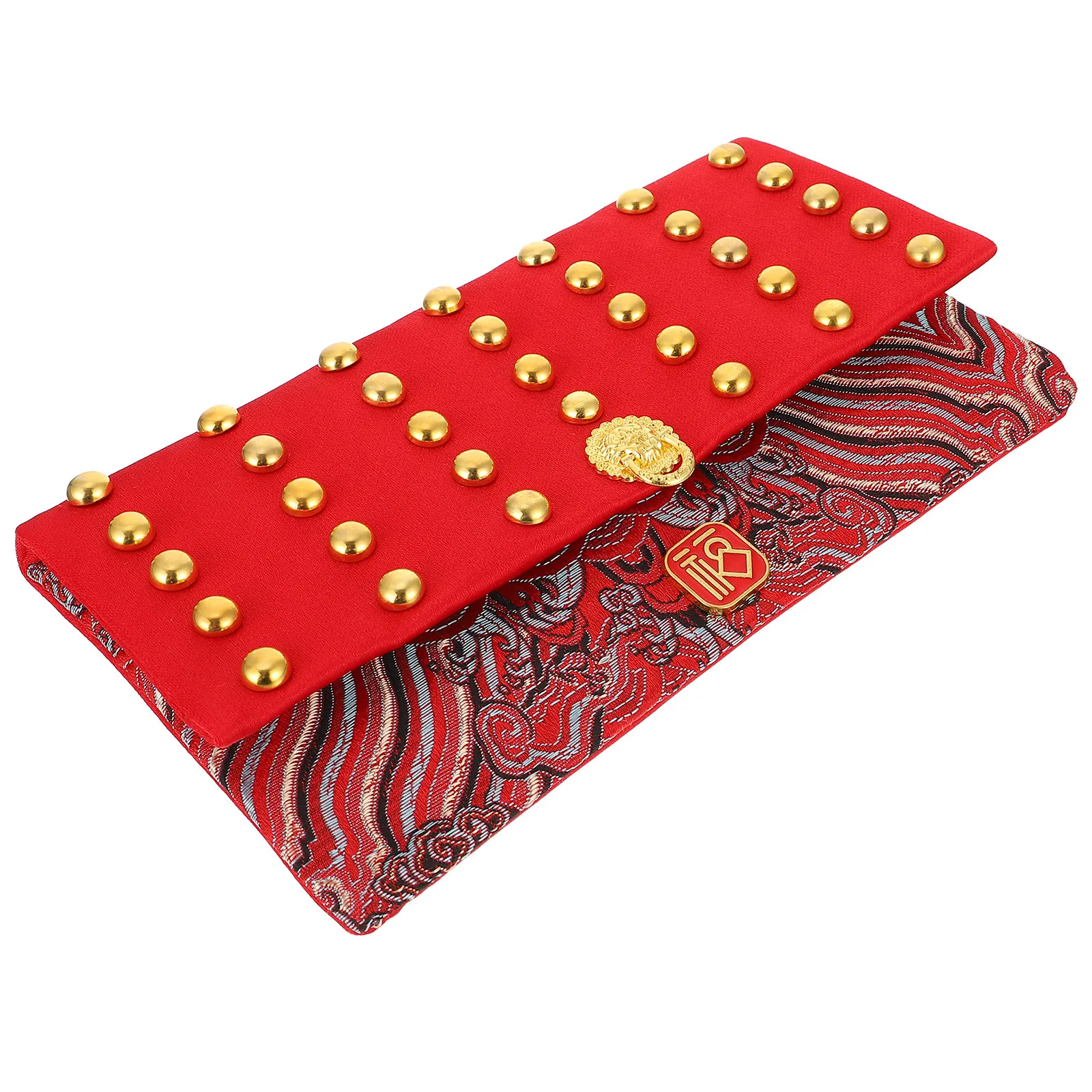 Chinese New Year Red Envelope Cloth Snap-Fastener Festive Money Packet Lunar Spring Festival Gift