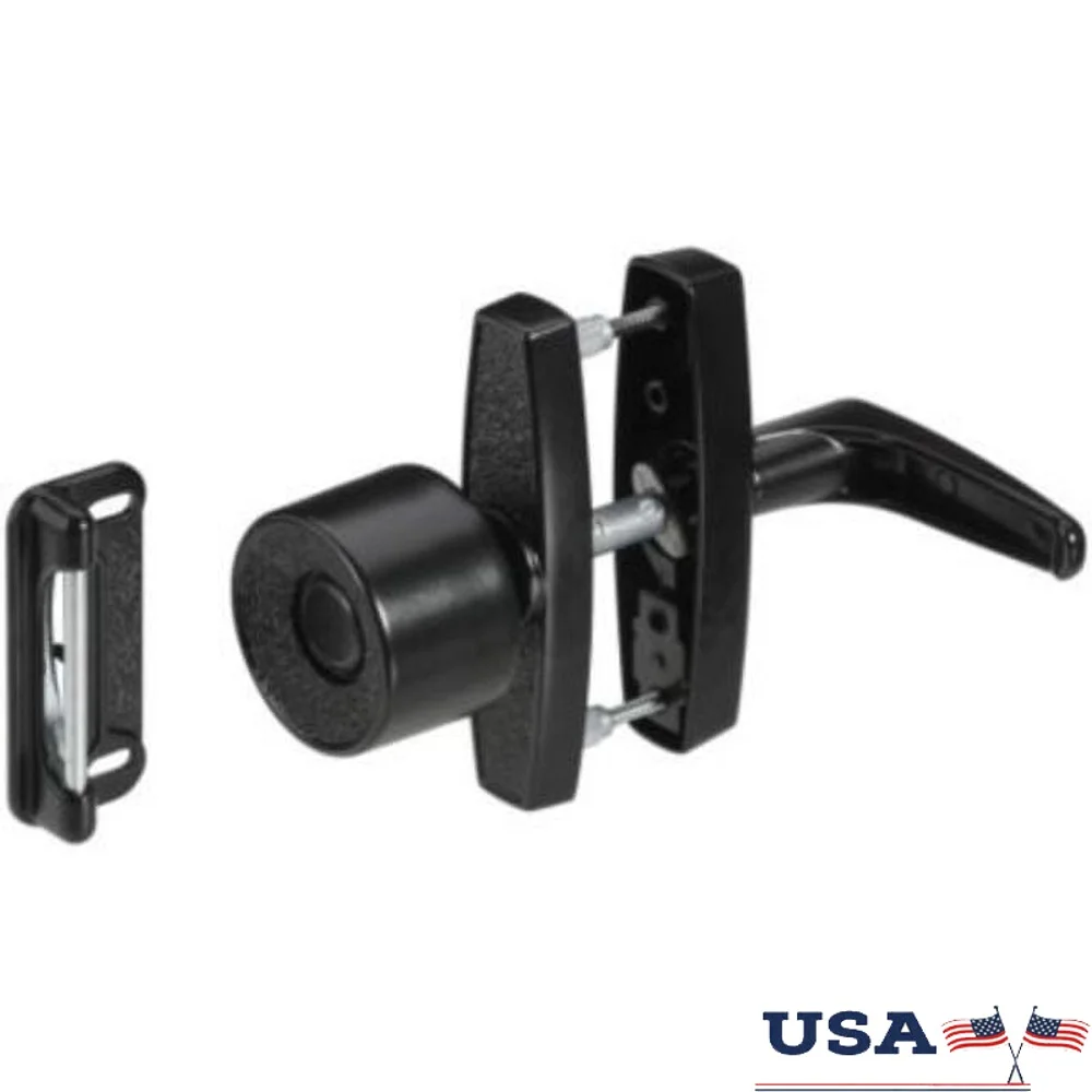 

Universal Knob Latch Wood Metal Doors Easy Installation Security Spring Loaded Strike Plate Suitable Screen Storm Doors