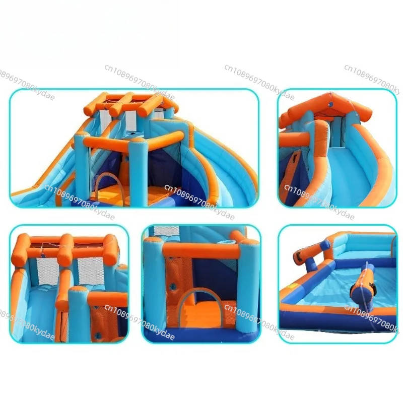 New Large Inflatable Slide Children's Inflatable Jumping Bed Outdoor Large Inflatable Water Jet Slide Equipment