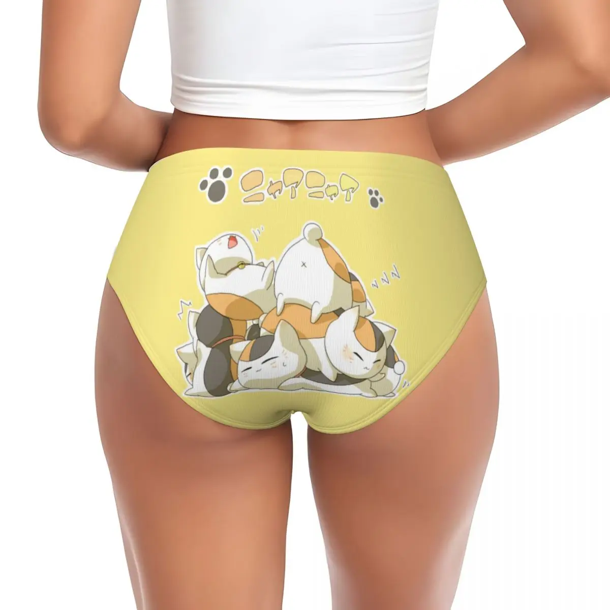 Custom Women Cute Animal Comic Natsumes Yuujinchou Brief Panties Female Comfort Underwear Underpants