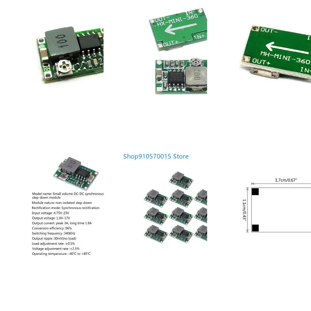 B95C 10 pcs RC Module Mini 360 DC-DC Converter Step Down Module