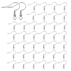 50-200pcs Stainless Steel Earrings Clasps Hooks Fittings DIY Jewelry Making Findings Accessories Jewelry Supplies