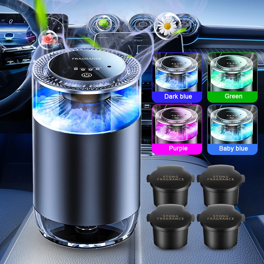 360° Car Diffuser Humidifier Auto Air Purifier Smart Car Aromatherapy Diffuser with Adjustable Intensity For Car Home