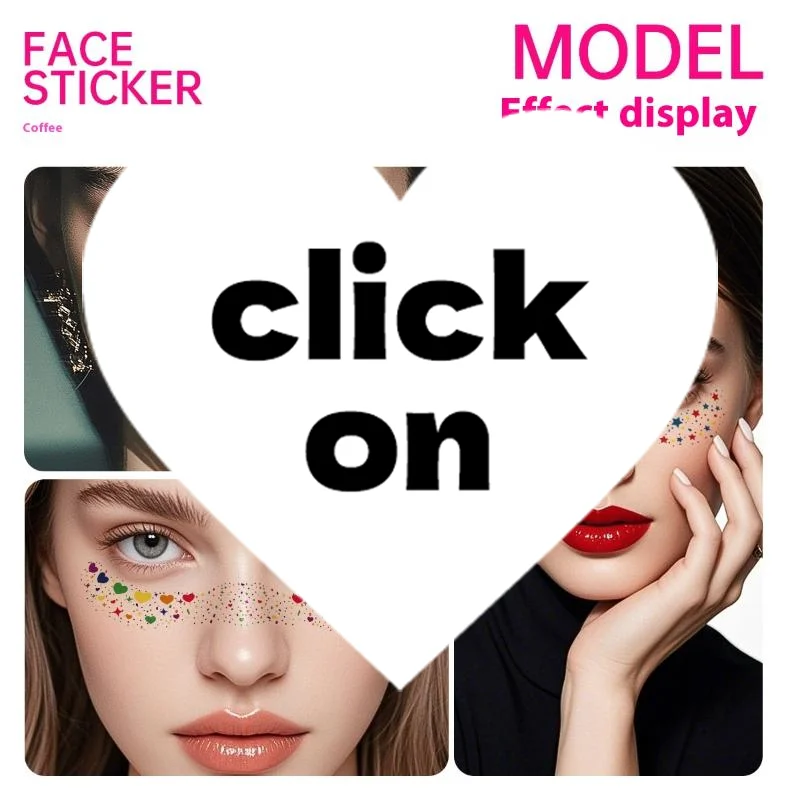 

6 Sheet Hot Stamping Freckles Makeup Patches Face Makeup Multicolor Freckles Temporary Tattoo Stickers