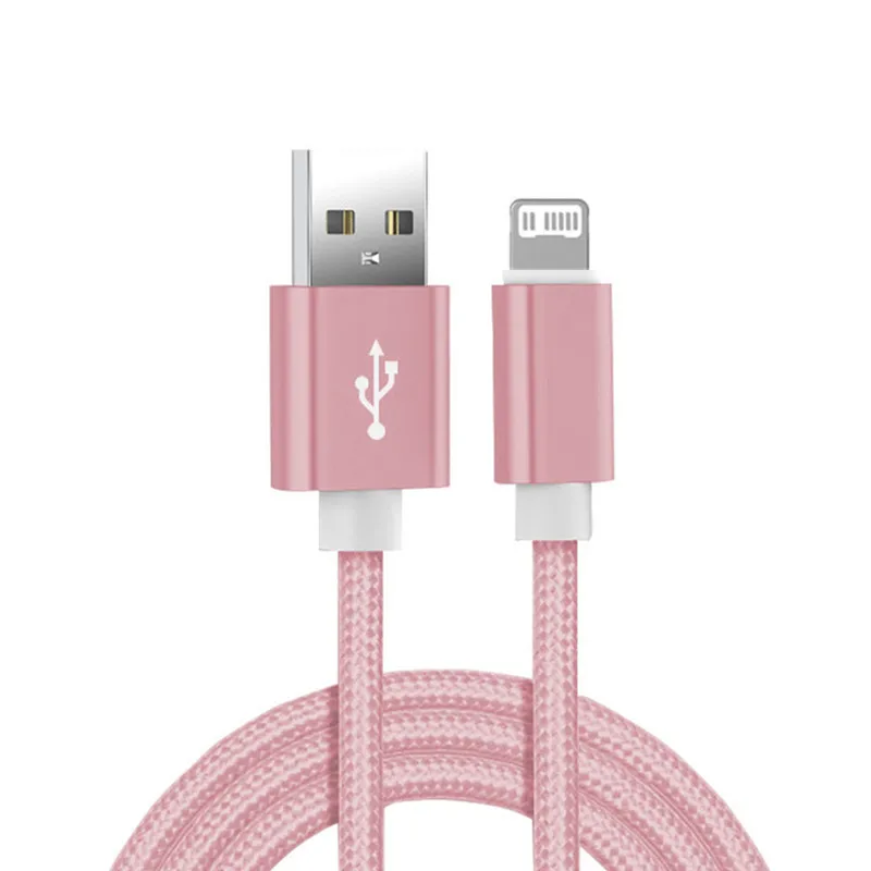 20cm 1m 2m 3m Wire Line Nylon Braid USB Charger Cable For Apple iPhone 14 13 12 11 XS Max XR 5S SE 6 6S 7 8 Plus iPad Mini Air