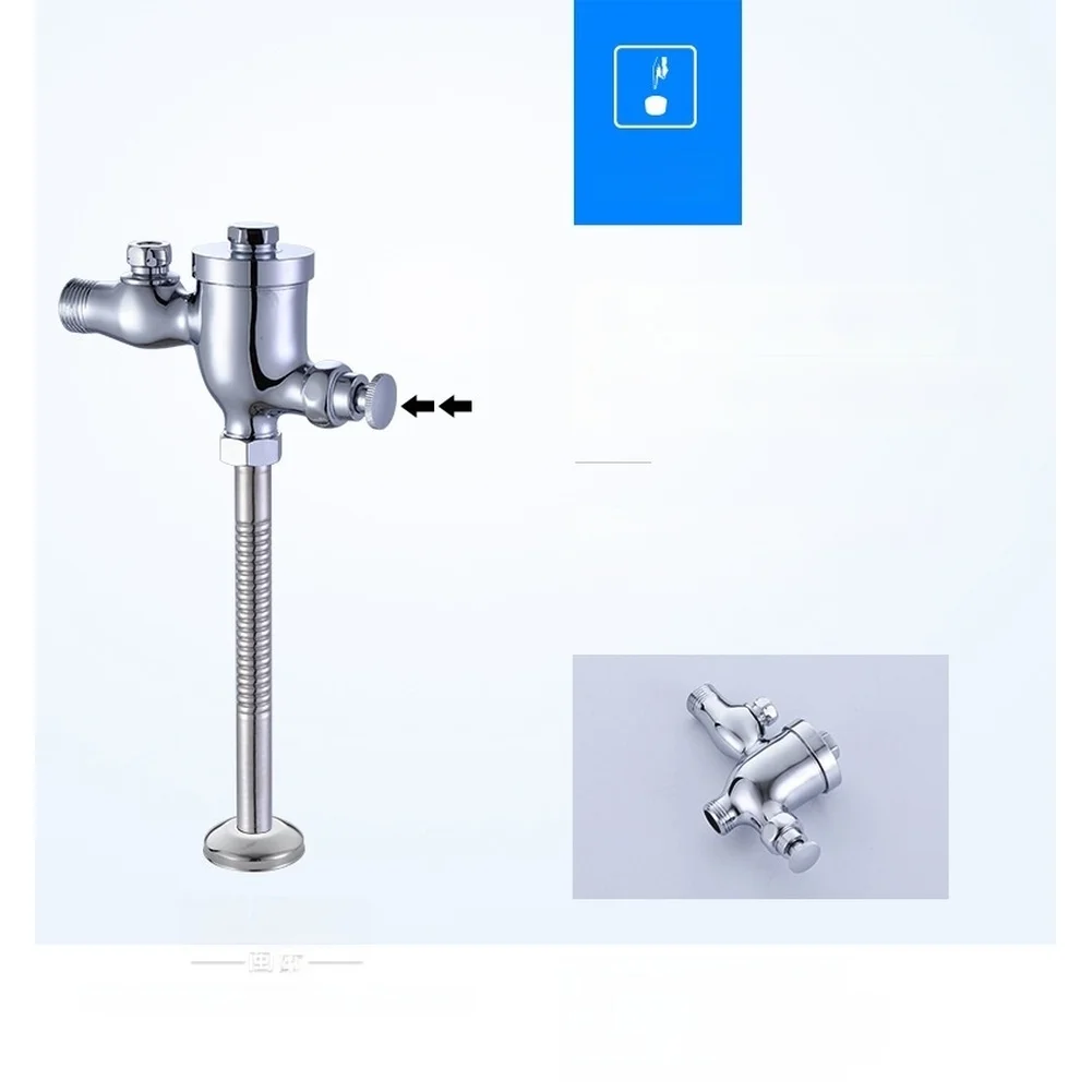 Wall Mounted Urinal Flush Valve in Copper Material Featuring Smooth Lever Action and Consistent Delayed Water Shut Off