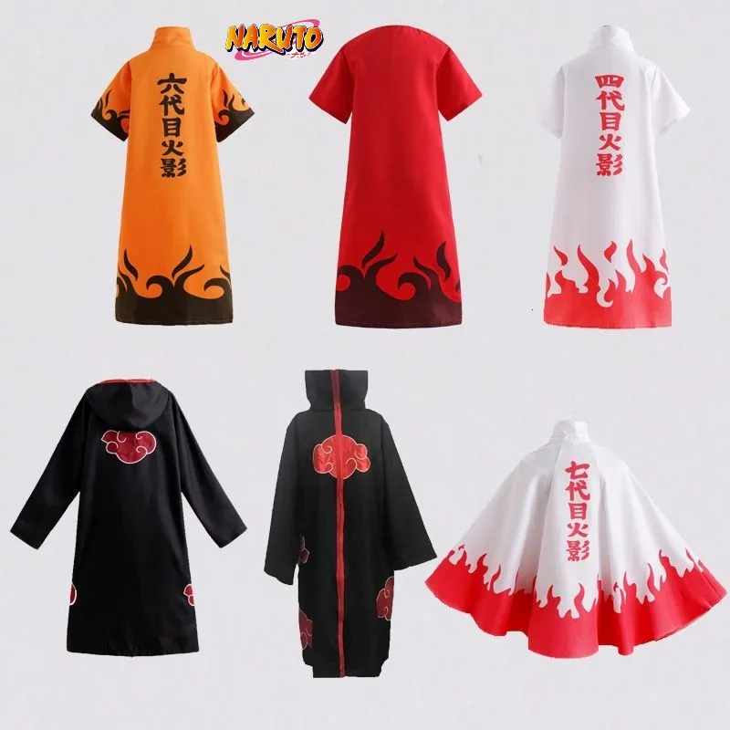 Cosplay Baru Naruto Uchiha Itachi Generasi 4/6/7 Bayangan Api Detail Mengembalikan Pakaian Jubah Untuk Dewasa Dan Anak-Anak