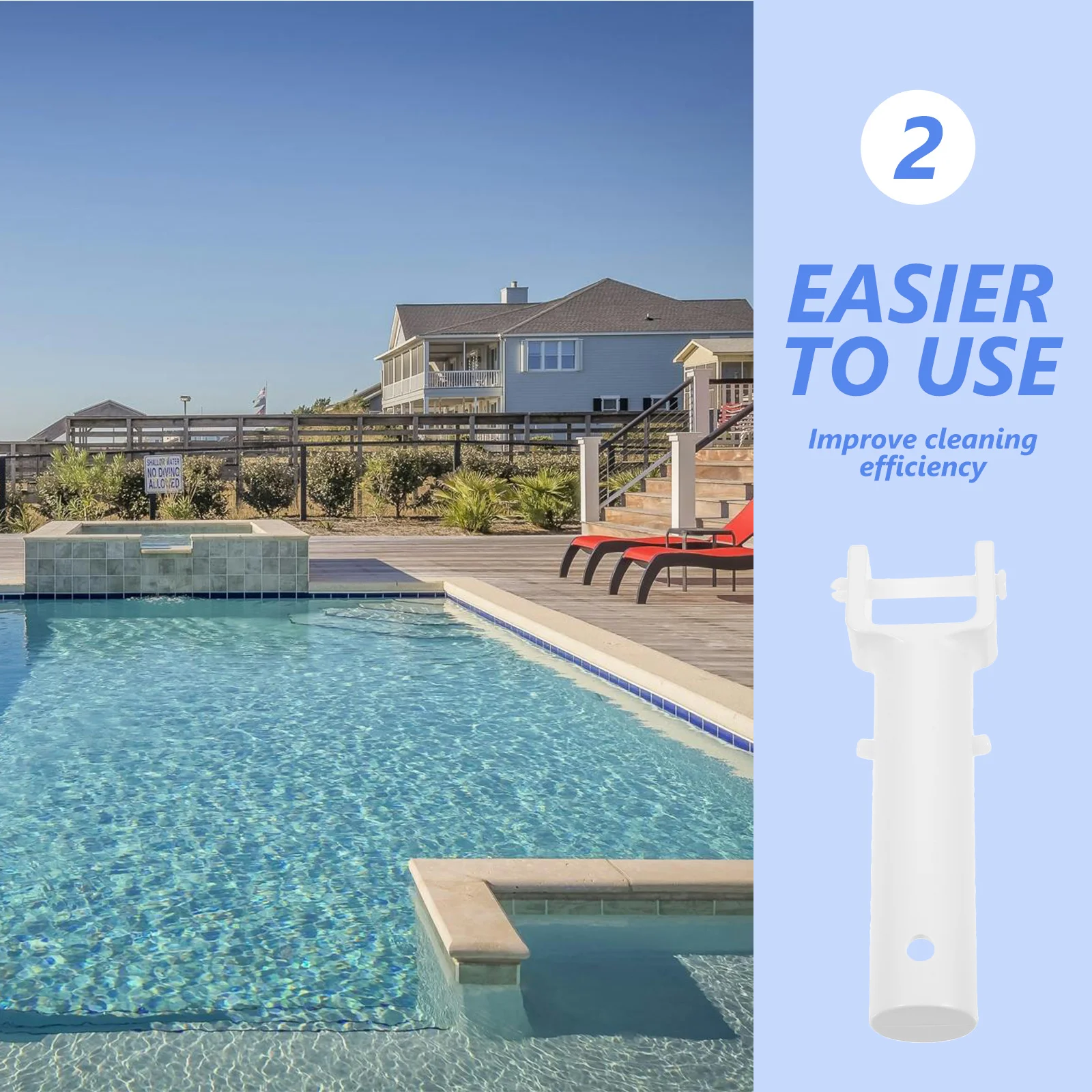 

Pool Vacuum Handle Replacement Ergonomic Design Comfortable Operation Durable Suction Head Accessory Easy Install Swimming Pool
