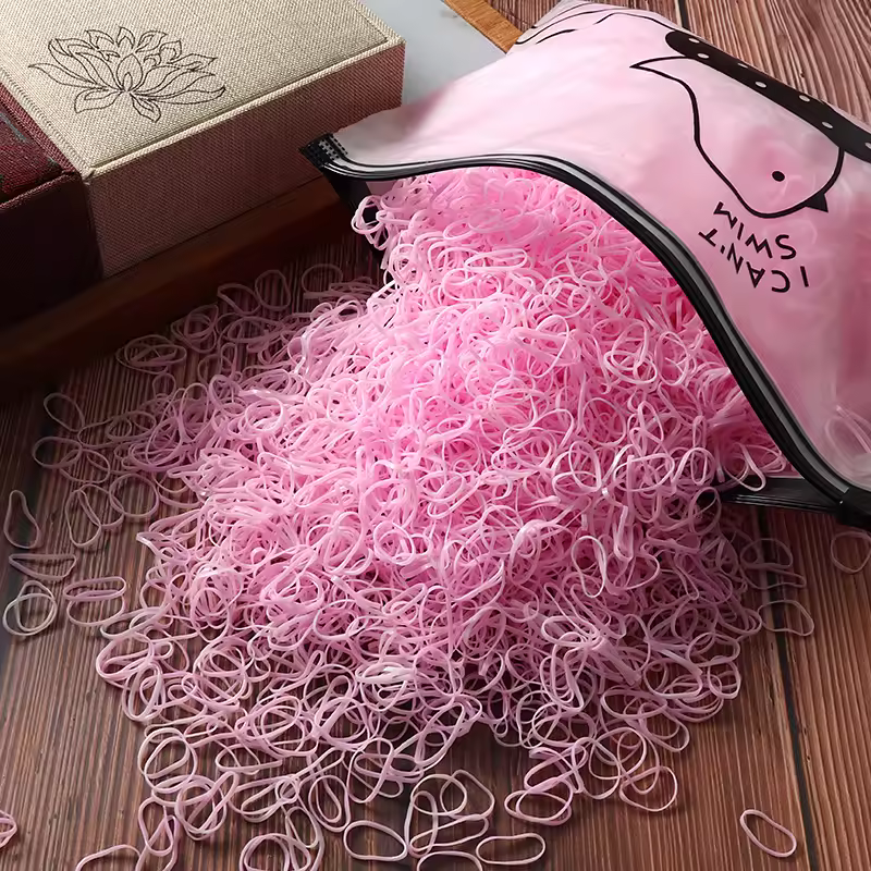 1000/2000pcs Girls Colorful Disposable Rubber Elastic Hair Band Ties Children Ponytail Holder Bands Kid Hair Accessories Leagues - Image 8