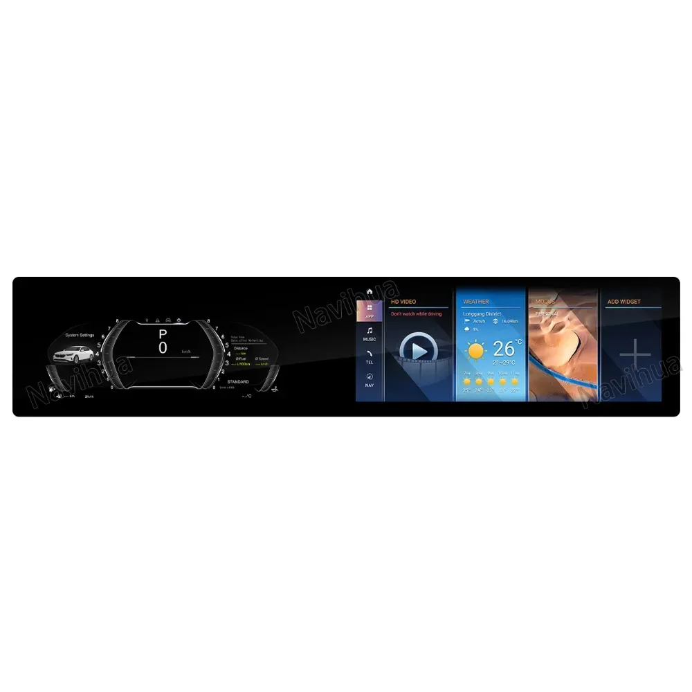 New Upgrade Dual Screen Android Car Radio with Digital Cluster Carplay Stereo Multimedia Player For BMW 5 Series F10 2011 2017