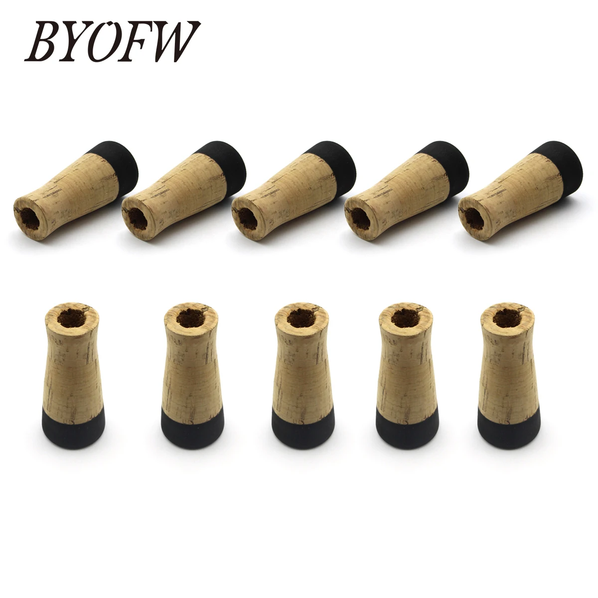 

BYOFW 10pcs/lot Composite Cork Replacement Fishing Rod Handle Grip Butt Section Building Repair Easy Install Pole Holder Repair