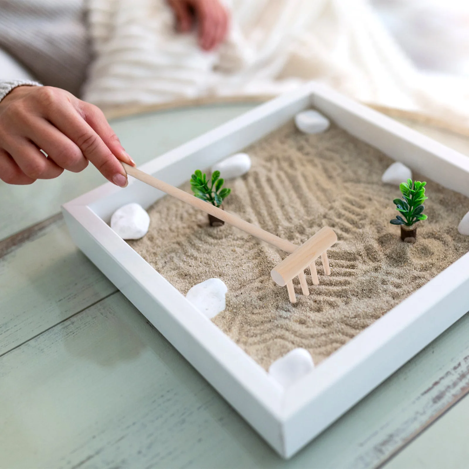 10 Pcs Sand Table Accessories Zen Garden Tools Accessory Mini Rake Sandbox Toy House Miniature Decoration Bamboo Desktop