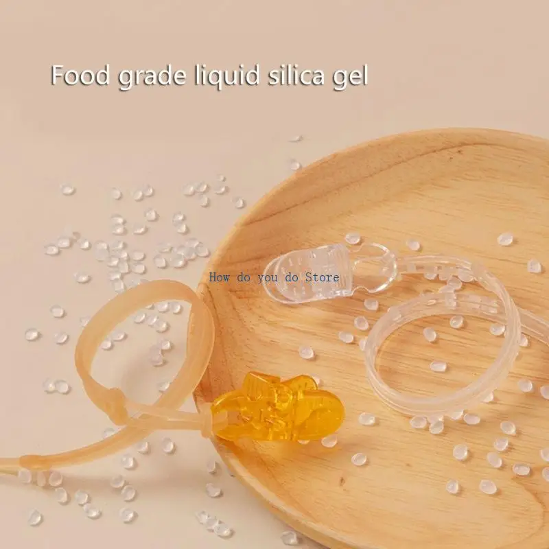 مشابك الدمية من السيليكون 19QF للأولاد والبنات، سلاسل اللهاية وحاملات المقود هدية