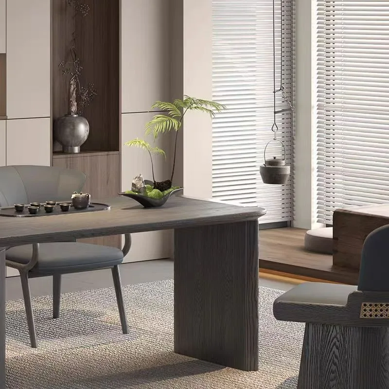 Włoski nowy chiński styl lite drewno automatyczny inteligentny dom biuro stół do herbaty nowoczesna willa stół do herbaty kung fu zintegrowany