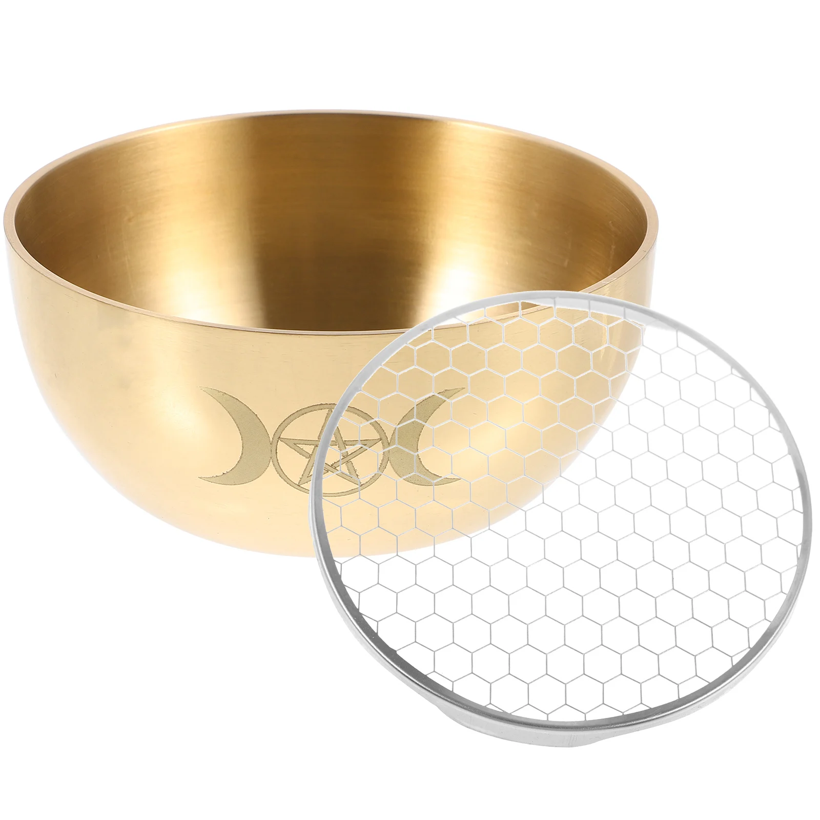 

s Exquisite Brass Cauldron Rune Instructions Decoration Bowl for Worship Incense Burner nament Memorial Water