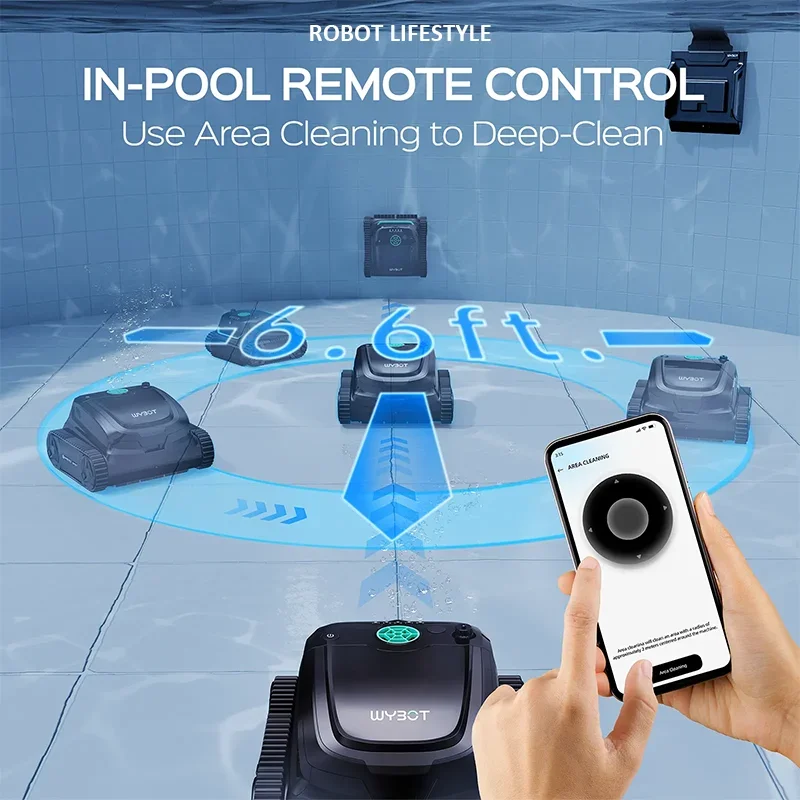 Pool Robotic Cleaner Smart Robots S2 Solar Vision Dual Filtration Powerful Suction Auto Charging  For Large Family Pools