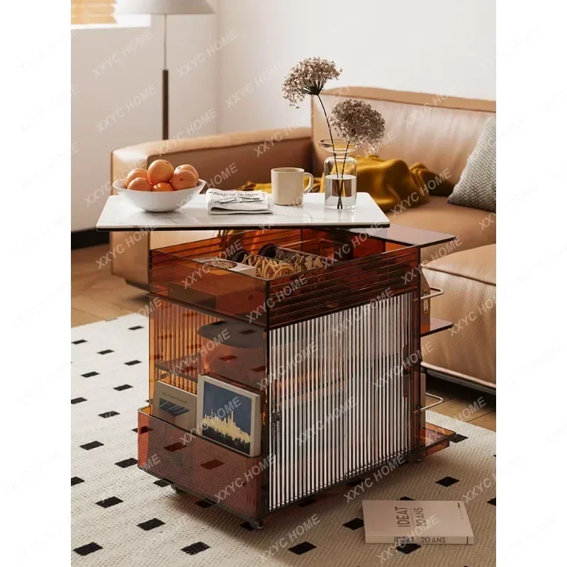 

AAMovable Lifting Coffee Table Acrylic Furniture Tea Cabinet