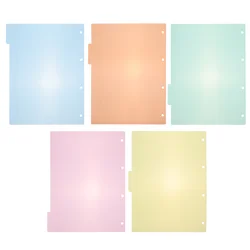 Pastel The Ring Divider Index Board A4 Notebook Office Products Binder Dividers Labels Colorful Plastic Travel Clips