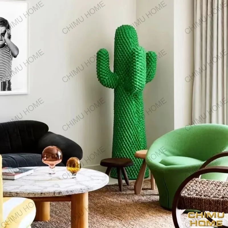 【CHIMU HOME】🌱 Giant Cactus Floor Ornament Modern Italian Design Sculpture Coat Rack for Living Room Art Decor