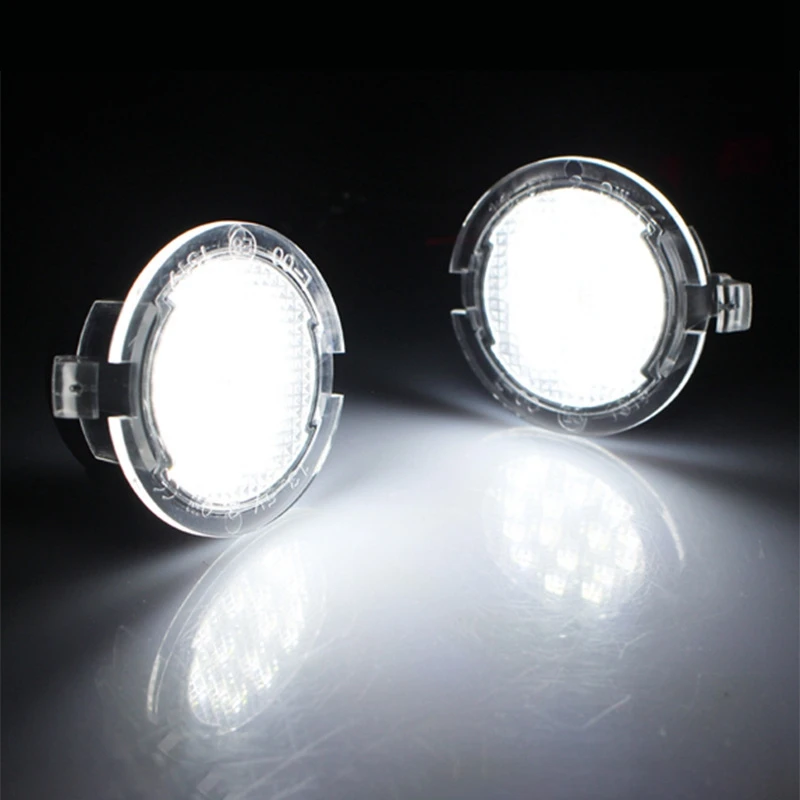 Led Side Mirror Puddle Lights Lamps For Ford F-150 Fusion Edge Mondeo 5 S-Max Taurus E X Flex Explorer Expedition Raptor-AS55