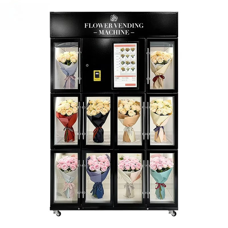 Fresh Flower Vending Machine Automatic Refrigeration Custom Private Label Self Service Machine For Mall Center Commercial Use