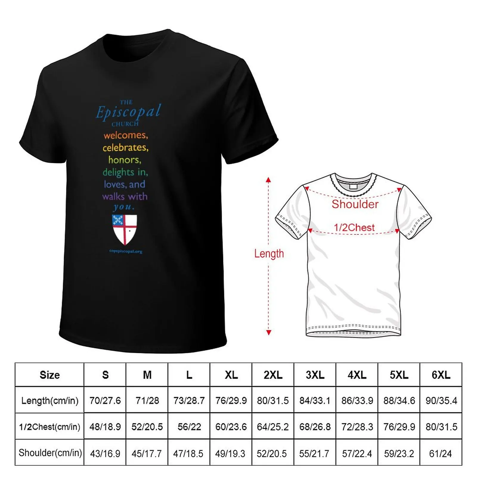 The Episcopal Church Welcomes You T-Shirt Minimalist Graphic Tee Shirt