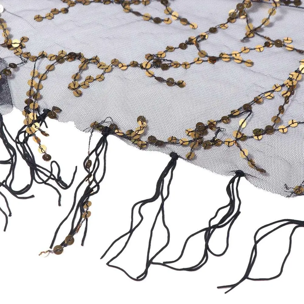 Shiny Sequins Belly Dance Hip Scarf Tassel Triangular Women Waist Chains Elegant 6 Colors Belly Dance Belt Dance Costumes