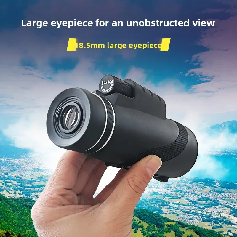 

80X100 Monocular Low Light Night Vision HD Telescope for Outdoor Camping Universal for Adults and Kids
