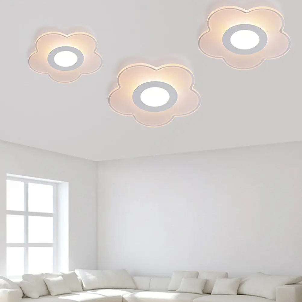 

Светодиодный потолочный светильник в форме цветка, акриловый, с теплым светом, 12 Вт, 20 см, элегантный, для коридора, дома, отеля, спальни, гостиной